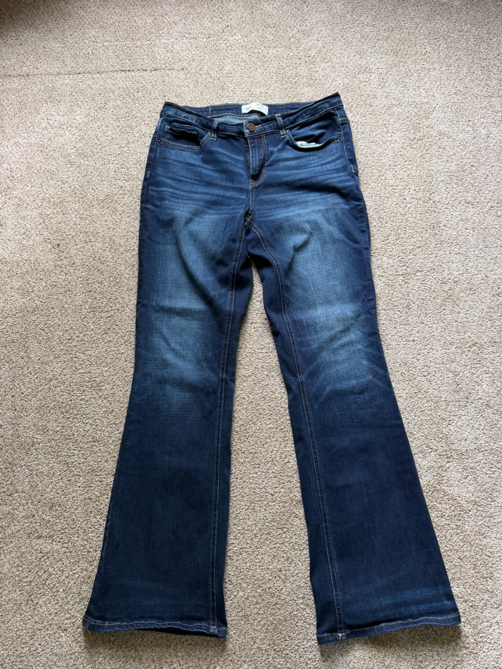 BKE Payton Women's Bootcut Jeans in Dark Blue Wash